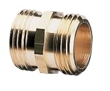 LR Nelson Industrial Brass Pipe and Hose Fitting for Female Hose to Female Hose, Double Male #50573
