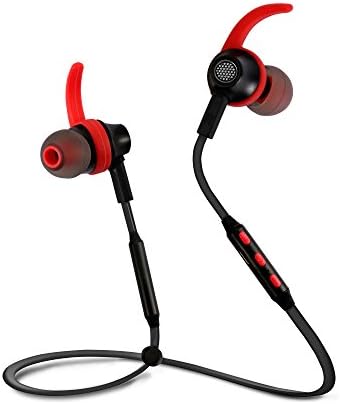 LeMocia M-2 Wireless Bluetooth V4.1 Sport In-ear Earbuds, Magnetic Sweatproof Waterproof Headphones for Running, Riding, Workout, Gym with Microphone compatible with iPhone and Android (black)