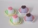 Set of 4 Chestnut Dessert Cakes Japanese TRC Iwako Erasers Imported From Japan. Great for Cake Decorations, Miniature Doll House Furniture Furnishing Decoration or Party Favors.