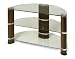 Electronics : Techlink Avatar PTV4 - LCD & Plasma TV Glass Stand - With Walnut Legs And Clear Glass