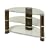 Techlink Avatar PTV4  - LCD & Plasma TV Glass Stand - With Walnut Legs And Clear Glass