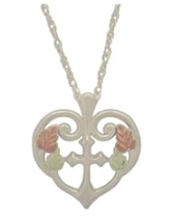 Black Hills Gold Sterling Silver Cross Pendant