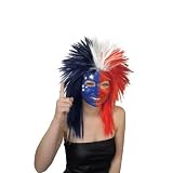 Red White and Blue Sports Fanatic Football Wig