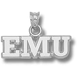 Eastern Michigan University EMU 1/4 Pendant (Silver)