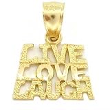 Live Love Laugh Charm 11mm 14k Gold