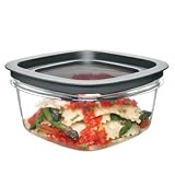 Rubbermaid 7H7400WBKMCLR Premier 1.25 Cup Food Storage Container - Black - Case of 8