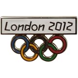 Summer Olympics London 2012 England Olympic Games 5 Rings Pin