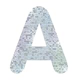 New Trend Enterprises Inc Stick-Eze Stick-On Letters Silver Sparkle 2 Inch Self-Adhesive