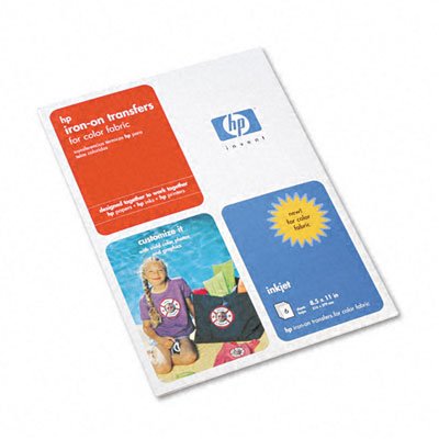 Office Product: HP Q1974A Iron on Transfers for Color Fabrics  8.5x11, 6 Sheets 