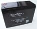 D&D 10 Ah 12v SLA Battery - T2 Terminal
