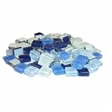 Softglas ~210 Mosaiksteine 10x10mm Blaumix