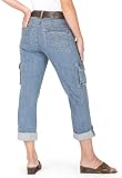 Aura Light Indigo Stretch Denim Capri