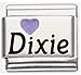 Dixie Purple Heart Laser Name Italian Charm Link title=