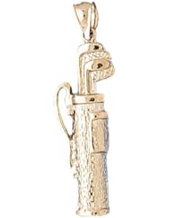Dazzlers Solid 14k Gold Golf Club Bag Charm Pendant Available in three colors from jewelsberry (weights: 3.3 grams only)