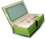 Large Green Lizard Skin Jewellery Box