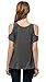 Urban CoCo Women's Vogue Shoulder Off Wide Hem Design Top Shirt - X-Large - Dimgray