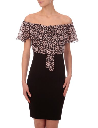 Morgan - Robe Bicolore - Imprimé Logo et Coeur - Femme - Rose/Noir - 36
