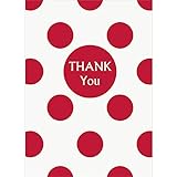 Red Polka Dot Thank You Notes, 8ct