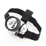 3 LED White Head Lamp Flashlight with Head Strap