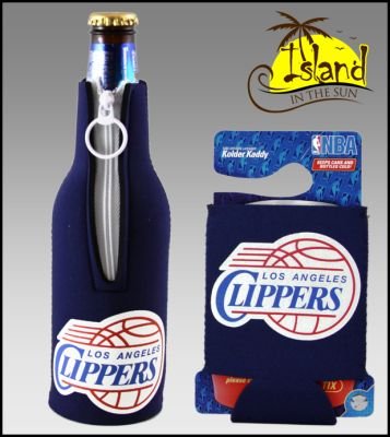 SET OF 2 LOS ANGELES CLIPPER CAN & BOTTLE KOOZIE COOLER