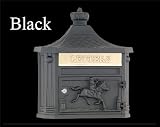 Amco Victorian Wall Mount Locking Mailbox - Black