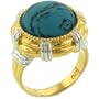 Size 8 Round Cabocho Turquoise Fashion Jewelry Sterling Silver Ring