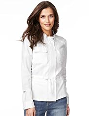 Indigo Collection Linen Blend 4 Pockets Jacket