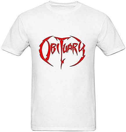 Angelaha Fashion Customed Obituary Logo T Shirt For Men L White