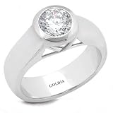 Bezel-Set Designer Diamond Engagement Ring