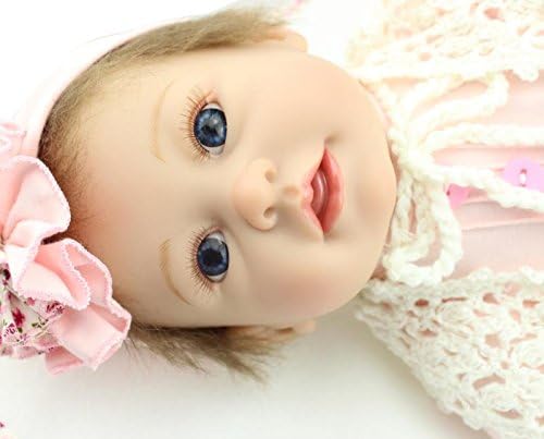 SSG 22''Handmade Lifelike Baby Girl Doll Silicone Vinyl Reborn Newborn Dolls With Clothes