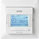 AEG 229702 FRTD 903 Raum- und Fu&szlig;bodentemperaturregler Komfort mit Schaltuhr, 16 A, 230 V, Unterputz