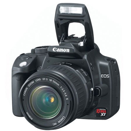 Canon Digital Rebel XT 8MP Digital SLR Camera with EF-S 18-55mm f3.5-5.6 Lens (Black)