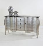 Contempo Granite Top Credenza (Silver/Black) (38H x 66W x 20D)