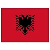 Albania Albanian Flag car bumper sticker 5" x 4"