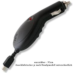 Wiederaufrollbares Premium Auto / KFZ Ladeger�t Ladekabel f�r Sony Ericsson Aspen, Cedar, Cendar, Spiro, Vivaz, Vivaz pro, X2, Xperia X10 mini pro, Xperia X10 mini, Xperia X10, Xperia X8, Yendo - inkl. Original arcotec Handyb�ndchen