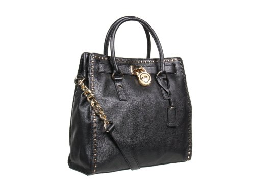 Michael Michael Kors Large Hamilton Whipstitch Tote Black
