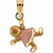 14kt Yellow Gold Little Girl Enamel Pendant