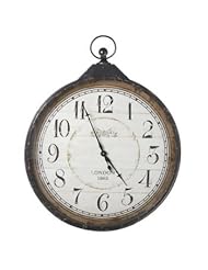 Midwest-CBK Pocket Watch Clock, X-Large, Distressed Black