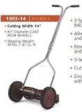 American Lawn Mower 1304-14 14-Inch Economy Push Reel Lawn Mower With T-Style Handle And Heat Treated Blades