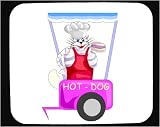 Mouse Pad with dog, vendor, cat, cook, hot
