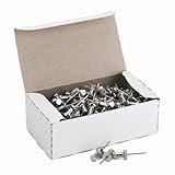 Advantus Aluminum Head Push Pins, Steel 0.625-Inch Point, Silver, 100 per Box (CPAL5)
