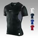Nike PRO VAPOR SS V-NECK TOP NB 359251 010 BLACK/COOL GREY