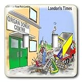 Londons Times Funny Music Cartoons - Organ Donations - Light Switch Covers - double toggle switch