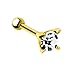 Tragus Earring Stud with Cubic Zirconia Cartilage Earring Stud Barbell 16G