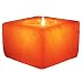WBM Hand Carved Himalayan Crystal Salt Tealight Candle Holder Cube