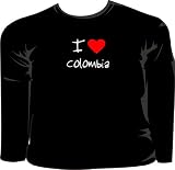 I Love Heart Colombia Black Kids Sweatshirt