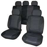 Review Streetwize  / Car, 4x4, MPV Universal Leather Look Style Complete Seat Cover Set - Black