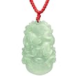 Natural Grade A Jadeite Jade Hand Carved Chinese Zodiac Amulet Pendant Necklace - Rat