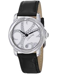 Stuhrling Original Womens 138.12151 Vogue Audrey Isis Swiss Quartz Swarovski Crystal Date Black Watch