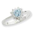 Sterling Silver Blue Topaz Ring